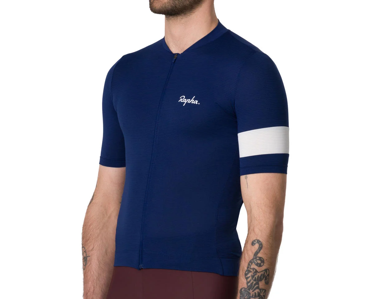 Rapha Men's Core Lightweight Jersey (Navy/White) (S) - view 4